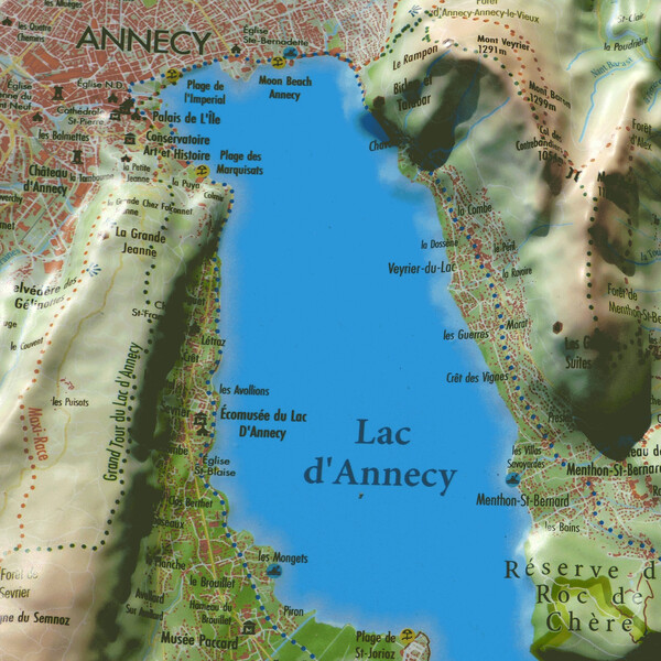 3Dmap Regional map Le Lac d'Annecy