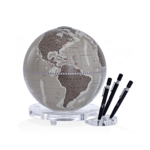 Zoffoli living Zoffoli desk globe Balance warm grey with pen holder 22cm