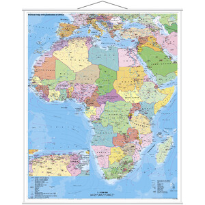 Stiefel Continental map Africa political with postcode