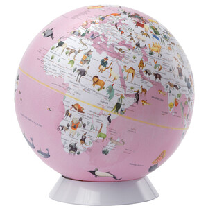 TROIKA Globe Wildlife World Pink 25cm