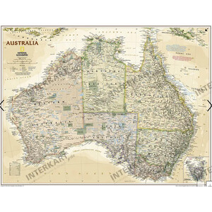 National Geographic Continental map Australia (77 x 69 cm)