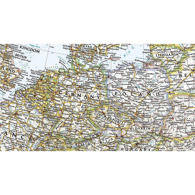 National Geographic Continental map Europe, political, laminated