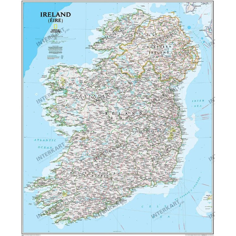 National Geographic Map Ireland (76 x 91 cm)