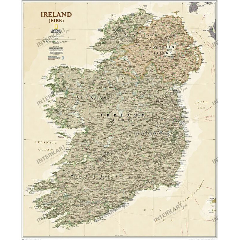 National Geographic Map Ireland (76 x 91 cm)