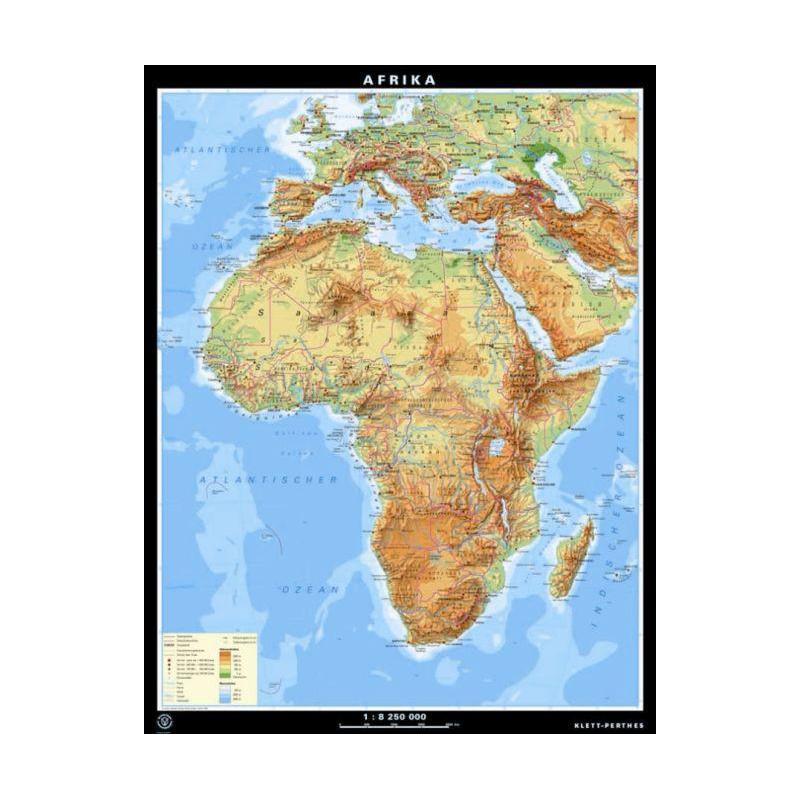 Klett-Perthes Verlag Continental map Afrika physical / political (ABW) 2-sided