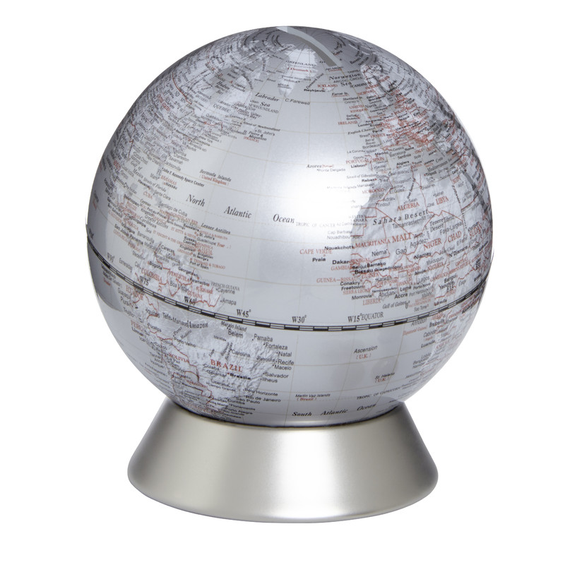 TROIKA Orion silver globe piggy bank