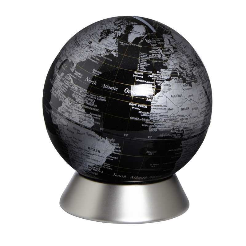 TROIKA Globe Orion piggy bank, black 14cm