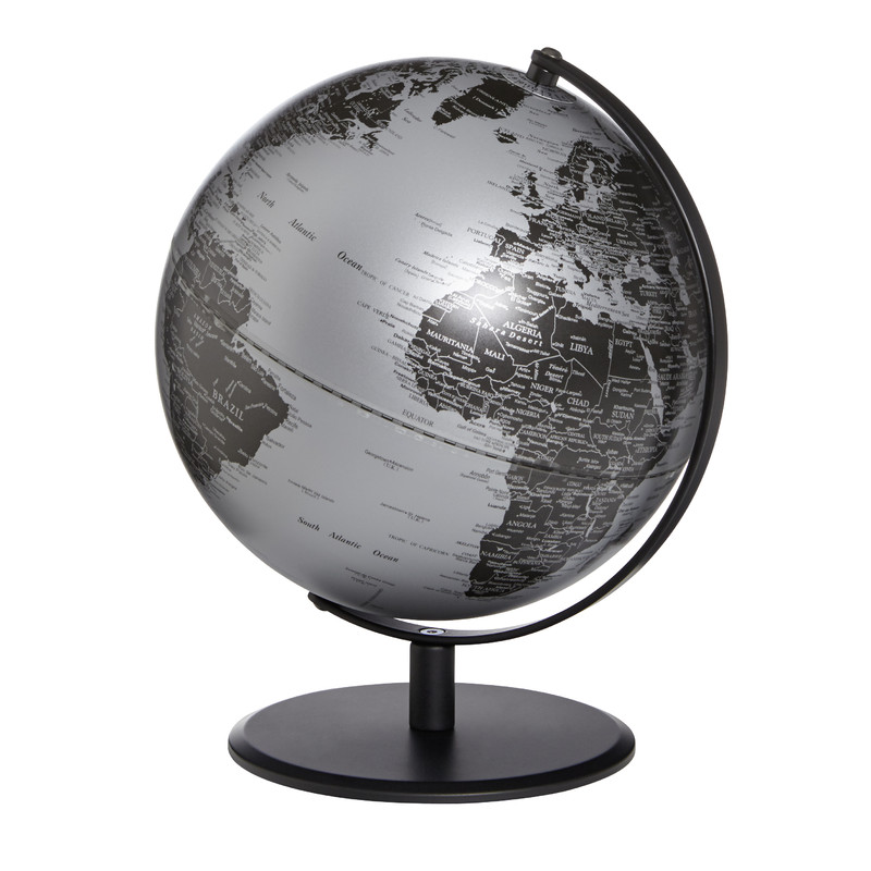 TROIKA Globe Pluto Matt Silver 25cm