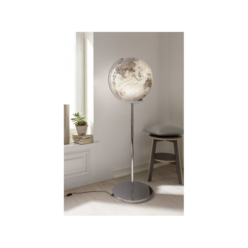 TROIKA Floor globe Sojus Silver 43cm