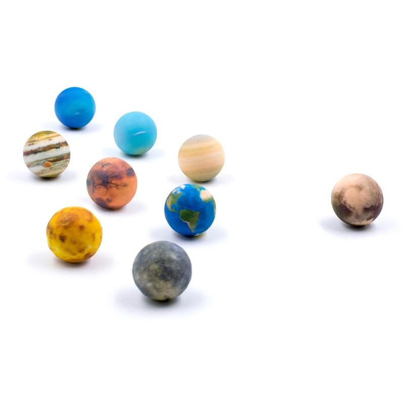 AstroReality Raised relief globe Solar System Mini Set 9 x 3 cm