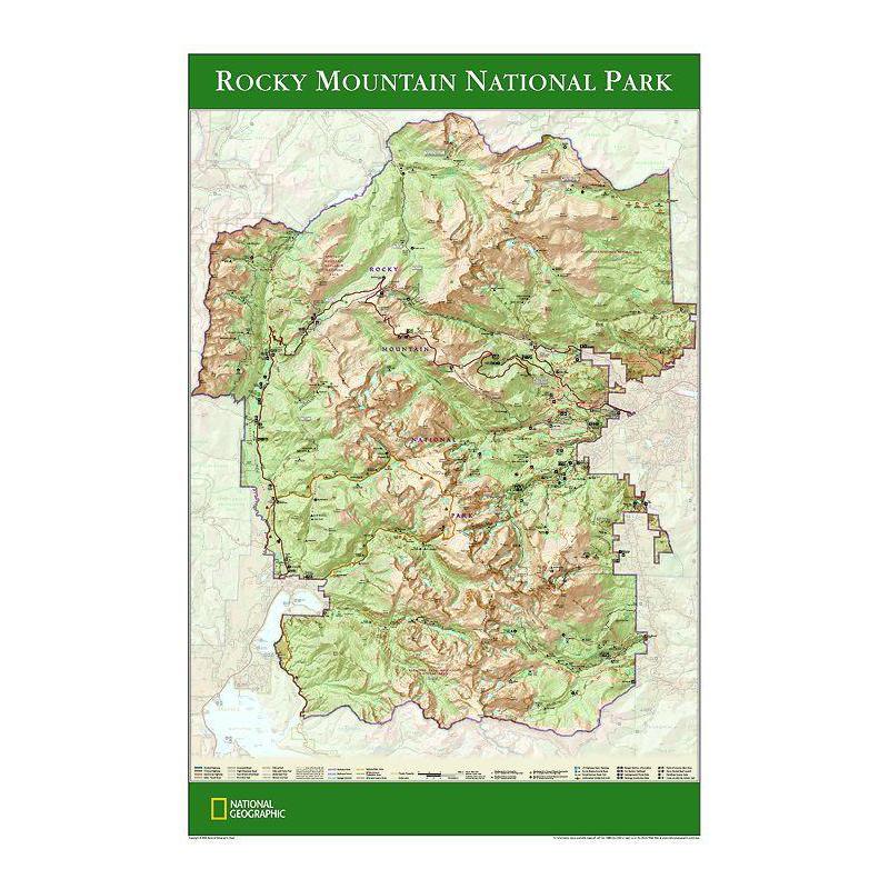 National Geographic Landkarte Rocky Mountains Park Poster