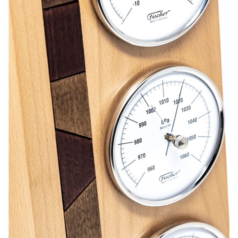 Fischer Real wood weather station natural beech