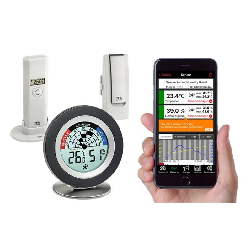 TFA Set for indoor climate monitoring with ventilation recommendation WEATHERHUB COSY RADAR