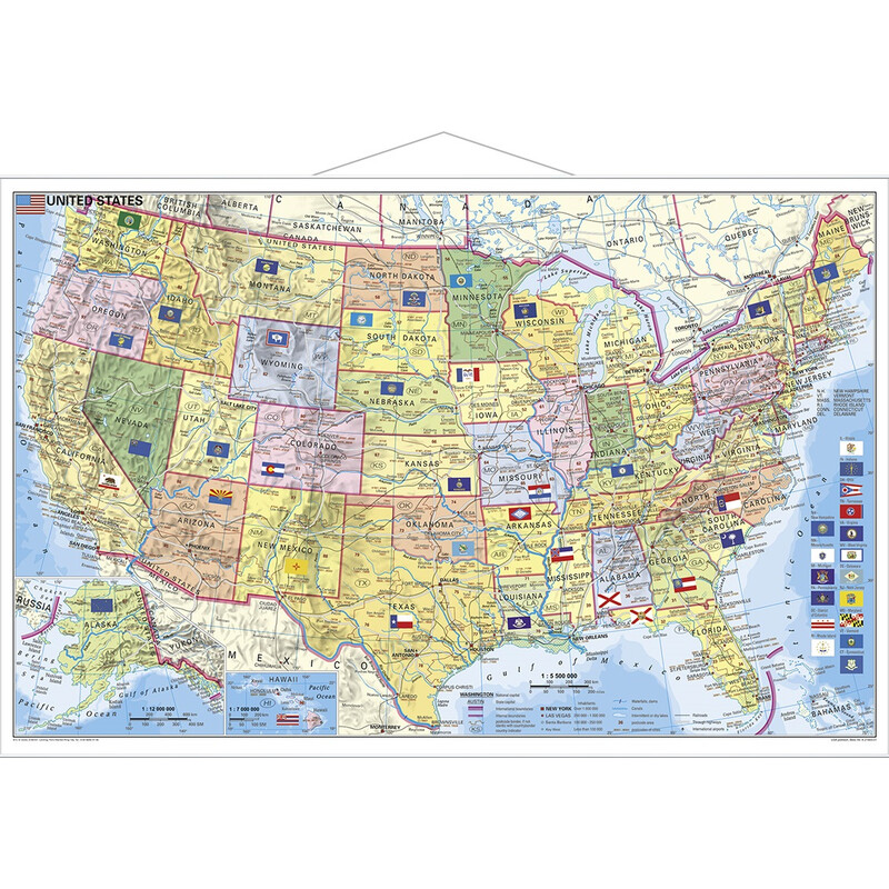 Stiefel Map USA political with postcode