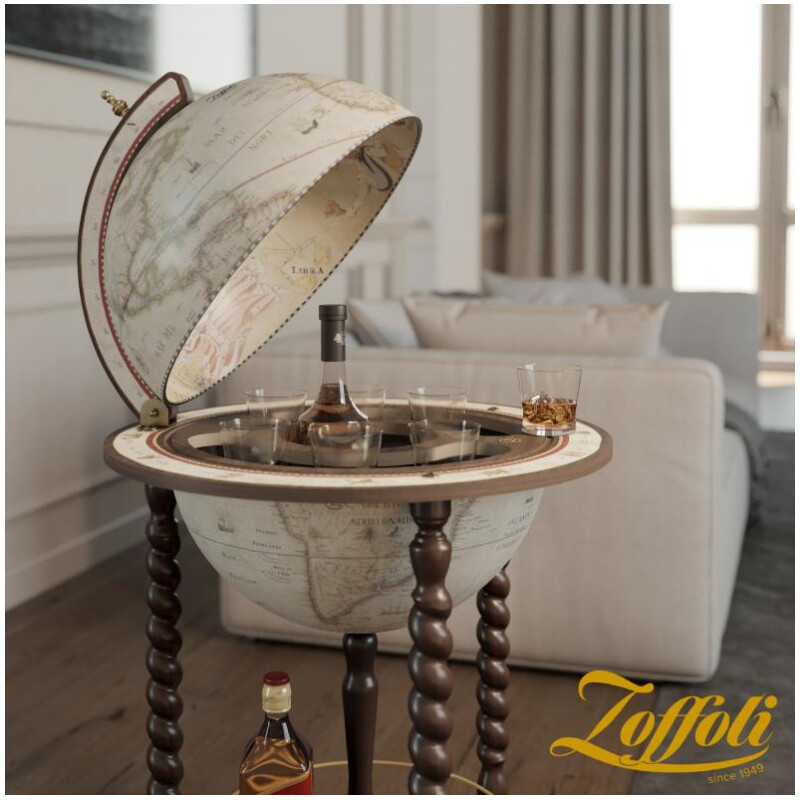 Zoffoli living Globe Bar Explora Old White 40cm