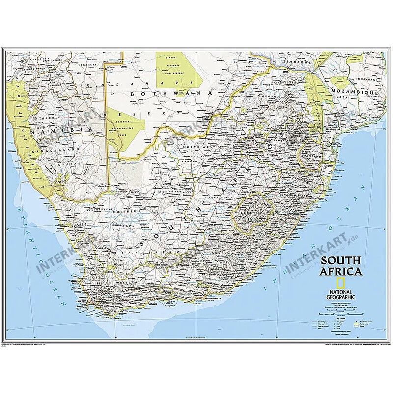 National Geographic Map South Africa (77 x 66 cm)