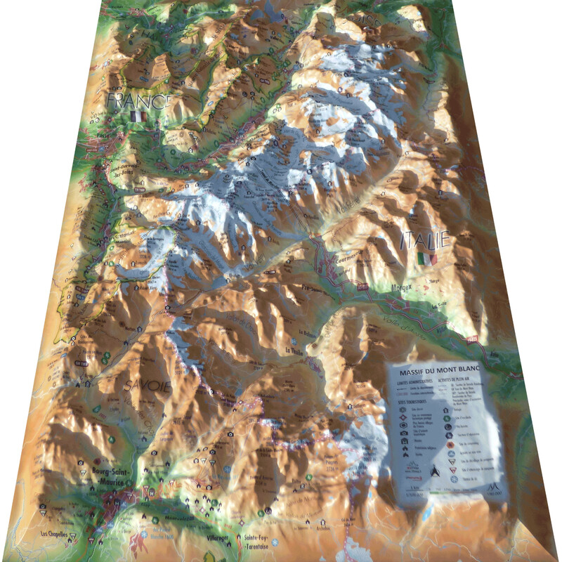 3Dmap Regional map Massif du Mont Blanc (41 cm x 61 cm)