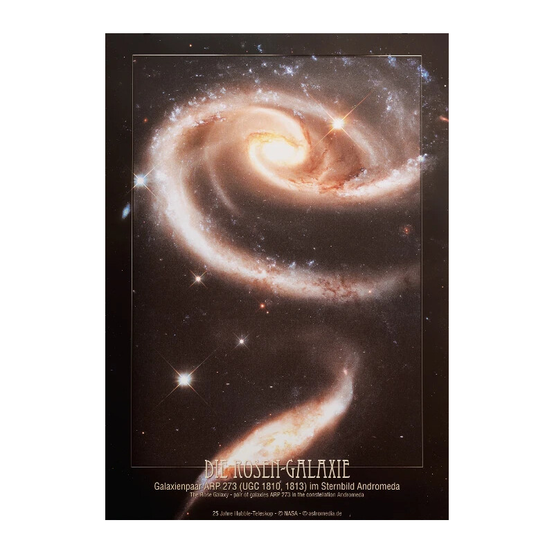 AstroMedia Poster Rose Galaxy Arp 273