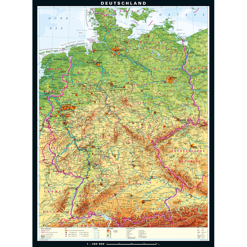 PONS Map Germany physical (162 x 219 cm)