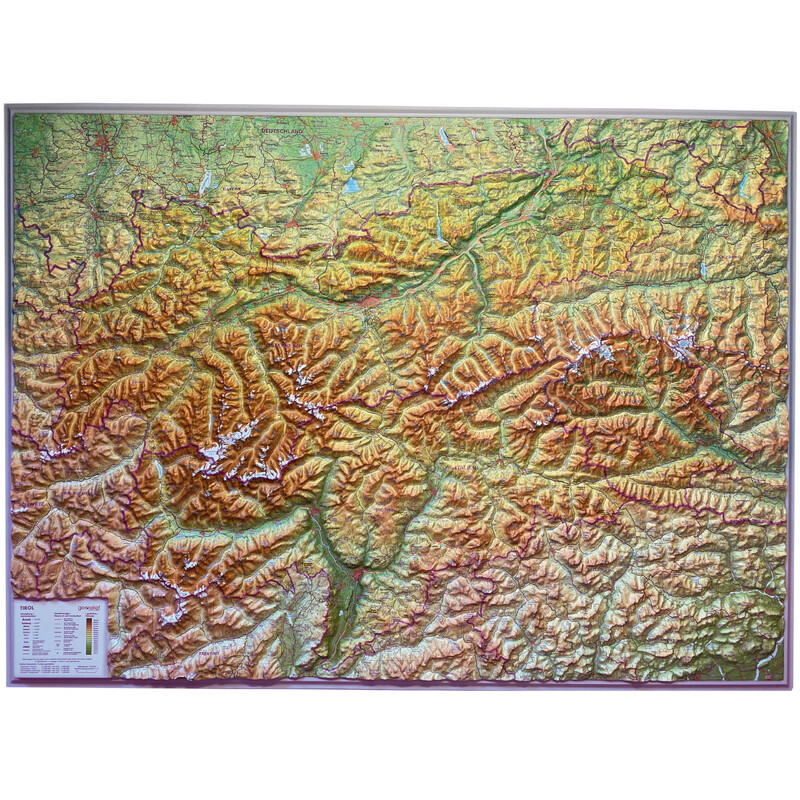 Georelief Tyrol (77 x 57 cm) 3D relief map