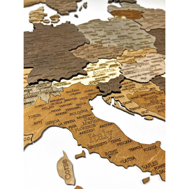 Abraham Wood Decor Continental map Europe wooden jigsaw puzzle (110x108cm)