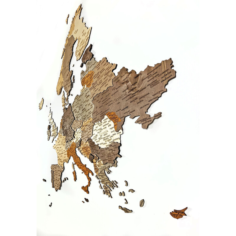 Abraham Wood Decor Continental map Europe wooden jigsaw puzzle (110x108cm)