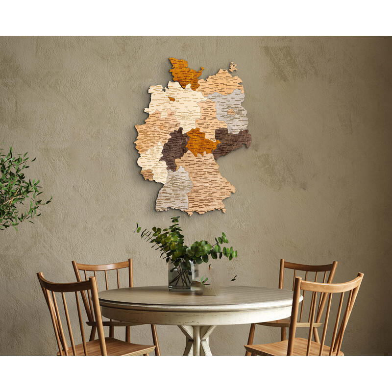 Abraham Wood Decor Map Germany wooden jigsaw puzzle (60 x 80 cm)