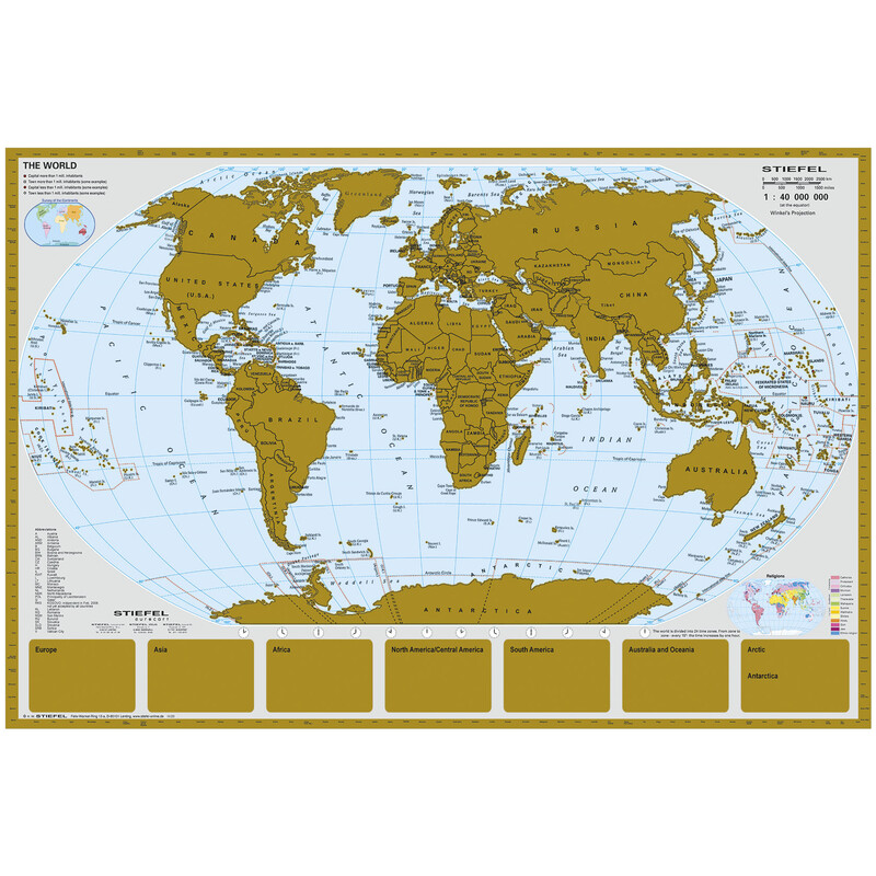 Stiefel Scratch map (95 x 66 cm)