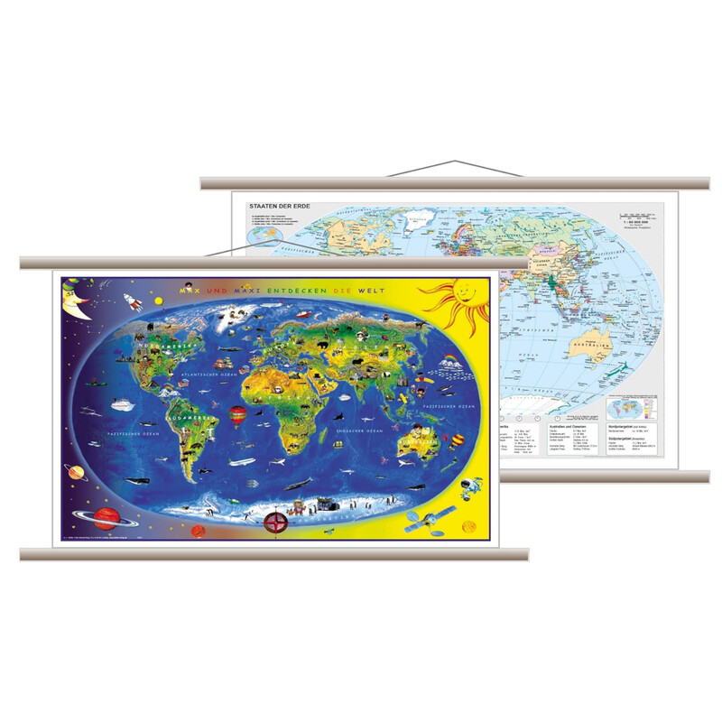 Stiefel Children's world map & countries of the world (59 x 42 cm)