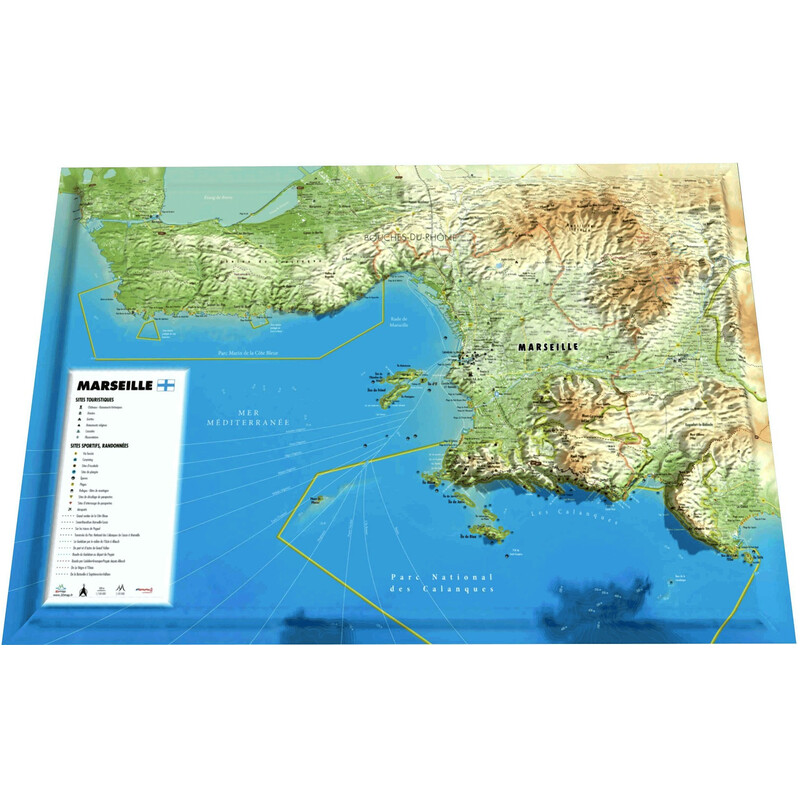 3Dmap Regional map Marseille (61 cm x 41 cm)