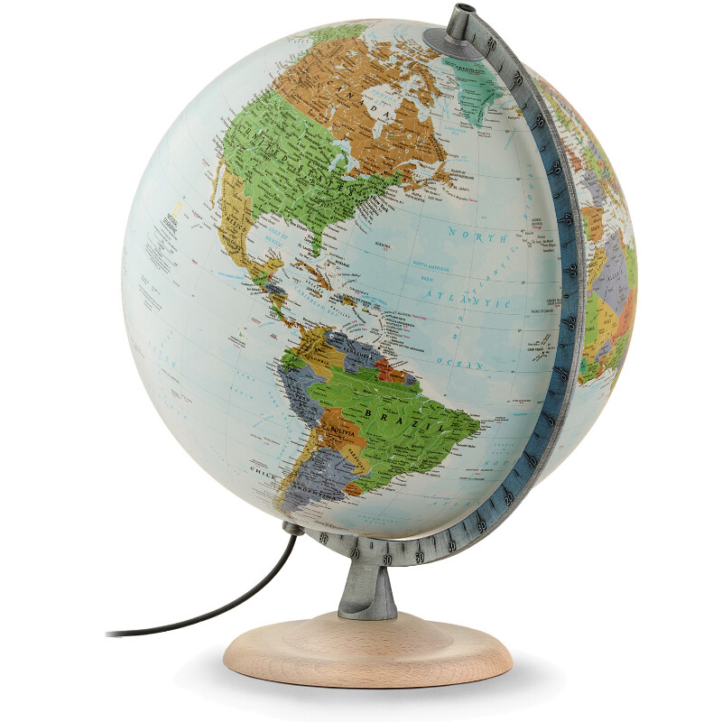 National Geographic Globe Silver Explorer 30cm